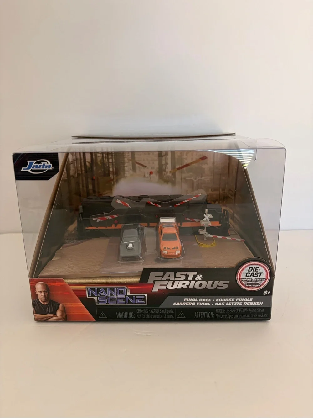 Jada Toys Fast & Furious Nano Scene Die-Cast Toy Set - Orange & Gray